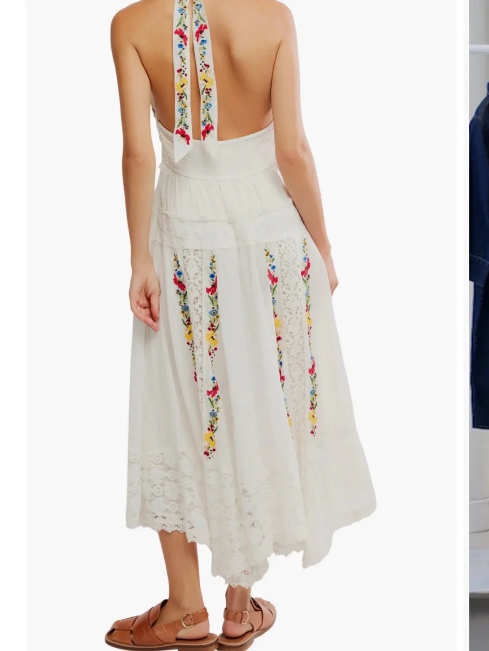 Free People Keila Halter Neck Midi Dress